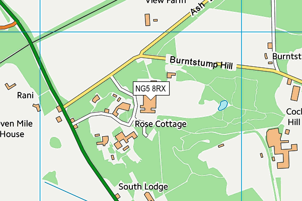 NG5 8RX map - OS VectorMap District (Ordnance Survey)