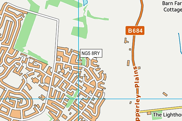 NG5 8RY map - OS VectorMap District (Ordnance Survey)
