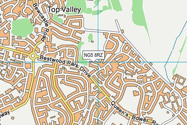 NG5 8RZ map - OS VectorMap District (Ordnance Survey)