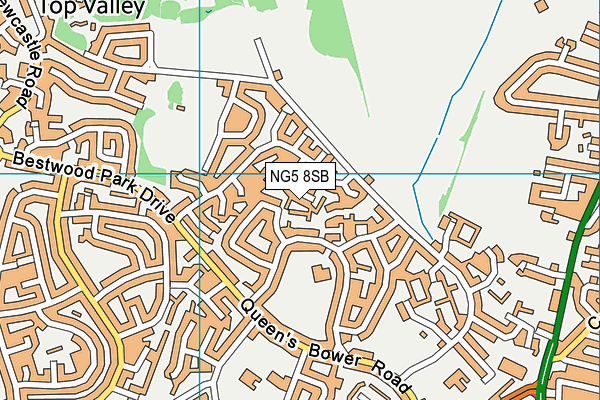 NG5 8SB map - OS VectorMap District (Ordnance Survey)