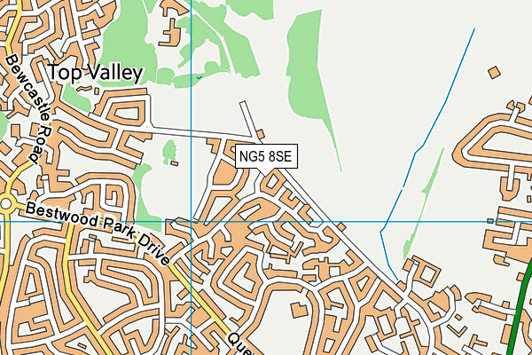NG5 8SE map - OS VectorMap District (Ordnance Survey)