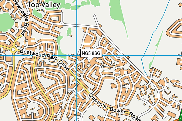 NG5 8SG map - OS VectorMap District (Ordnance Survey)