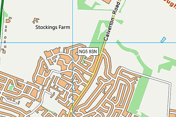 NG5 8SN map - OS VectorMap District (Ordnance Survey)