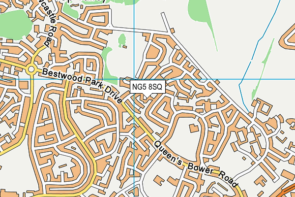 NG5 8SQ map - OS VectorMap District (Ordnance Survey)