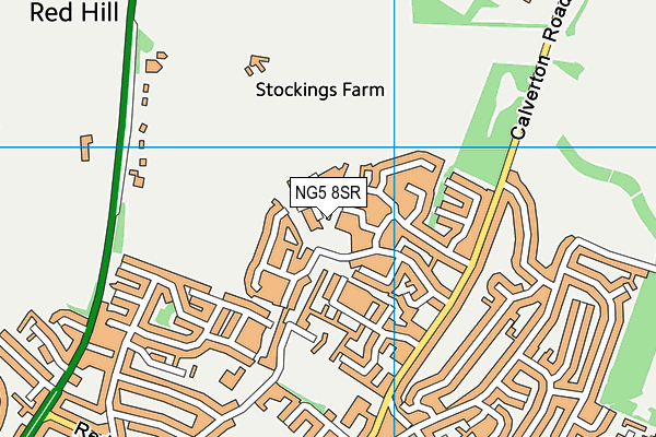 NG5 8SR map - OS VectorMap District (Ordnance Survey)