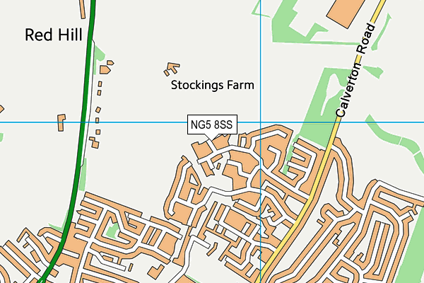 NG5 8SS map - OS VectorMap District (Ordnance Survey)