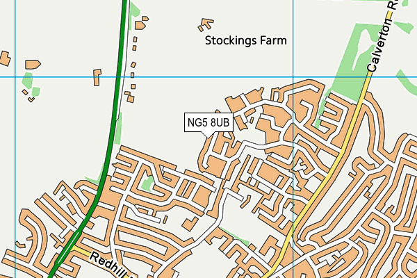 NG5 8UB map - OS VectorMap District (Ordnance Survey)
