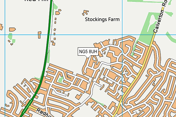 NG5 8UH map - OS VectorMap District (Ordnance Survey)