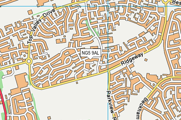 NG5 9AL map - OS VectorMap District (Ordnance Survey)