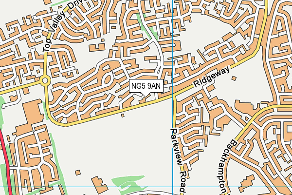 NG5 9AN map - OS VectorMap District (Ordnance Survey)