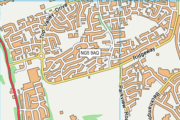 NG5 9AQ map - OS VectorMap District (Ordnance Survey)