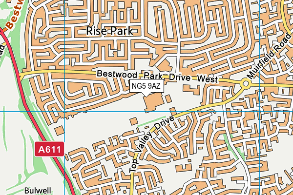 Park Vale Academy map (NG5 9AZ) - OS VectorMap District (Ordnance Survey)