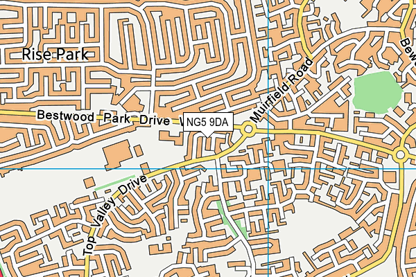 NG5 9DA map - OS VectorMap District (Ordnance Survey)