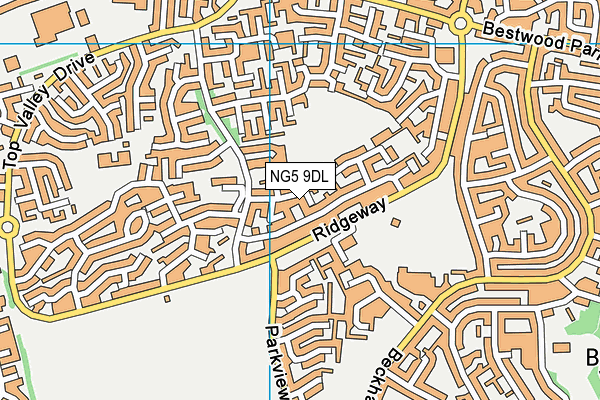 NG5 9DL map - OS VectorMap District (Ordnance Survey)