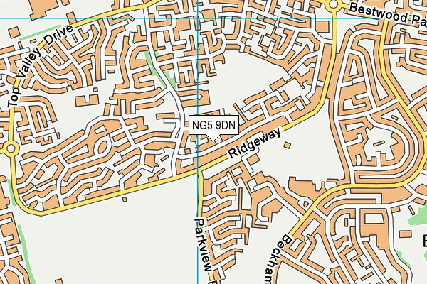 NG5 9DN map - OS VectorMap District (Ordnance Survey)