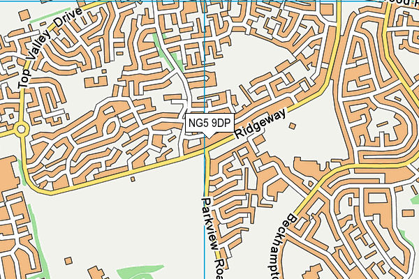 NG5 9DP map - OS VectorMap District (Ordnance Survey)