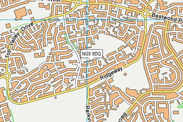 NG5 9DQ map - OS VectorMap District (Ordnance Survey)