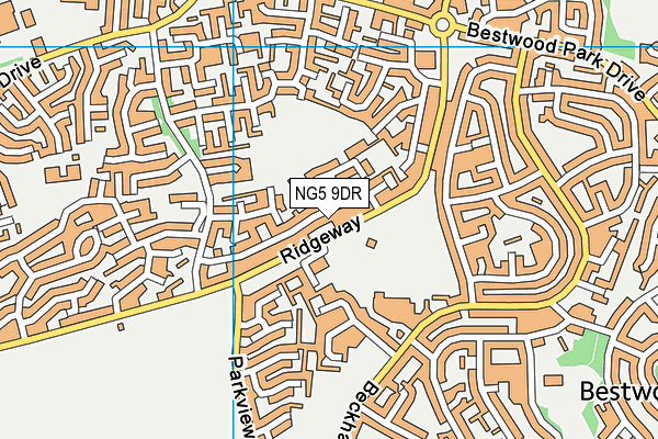 NG5 9DR map - OS VectorMap District (Ordnance Survey)