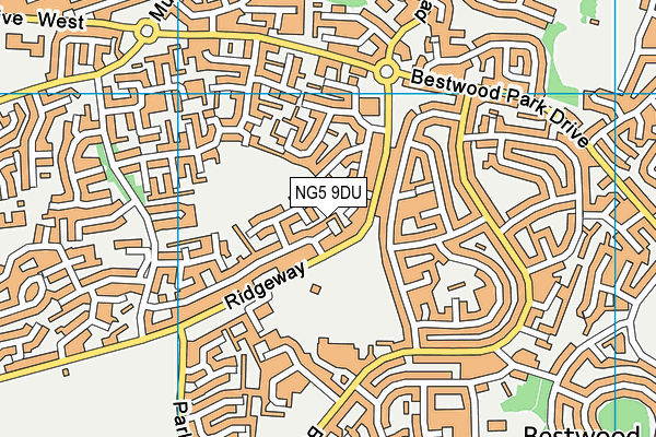 NG5 9DU map - OS VectorMap District (Ordnance Survey)