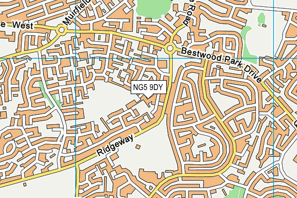 NG5 9DY map - OS VectorMap District (Ordnance Survey)