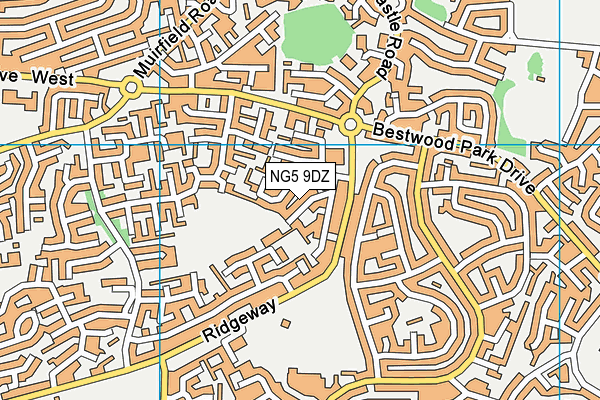 NG5 9DZ map - OS VectorMap District (Ordnance Survey)