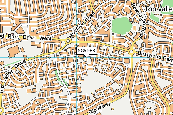 NG5 9EB map - OS VectorMap District (Ordnance Survey)