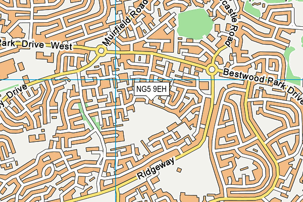 NG5 9EH map - OS VectorMap District (Ordnance Survey)