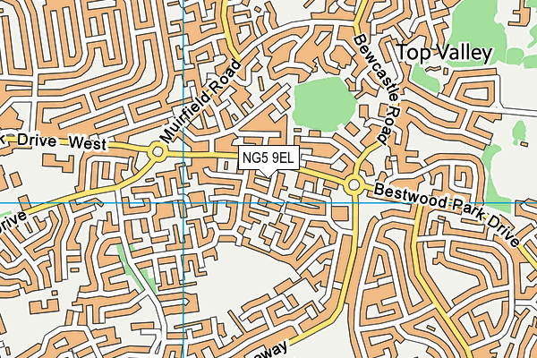 NG5 9EL map - OS VectorMap District (Ordnance Survey)