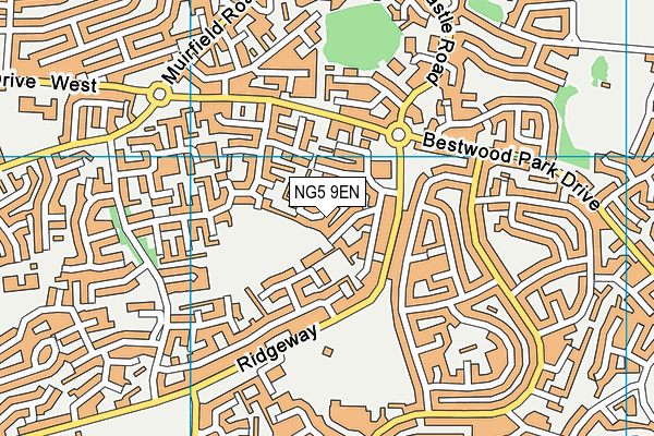 NG5 9EN map - OS VectorMap District (Ordnance Survey)