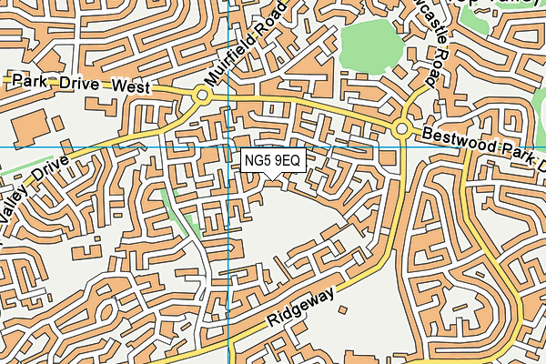 NG5 9EQ map - OS VectorMap District (Ordnance Survey)