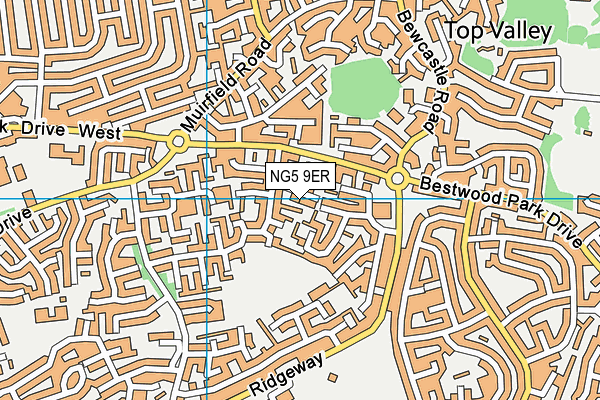 NG5 9ER map - OS VectorMap District (Ordnance Survey)