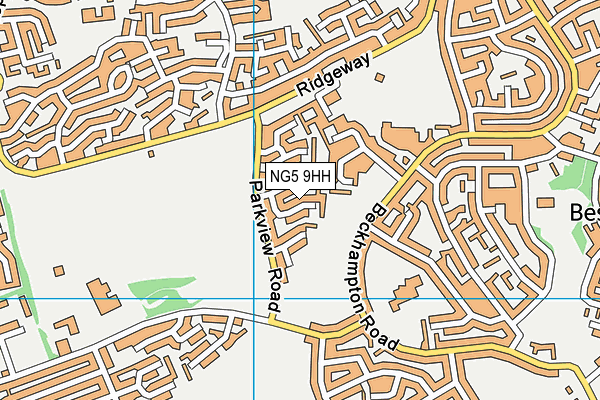 NG5 9HH map - OS VectorMap District (Ordnance Survey)