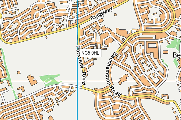 NG5 9HL map - OS VectorMap District (Ordnance Survey)