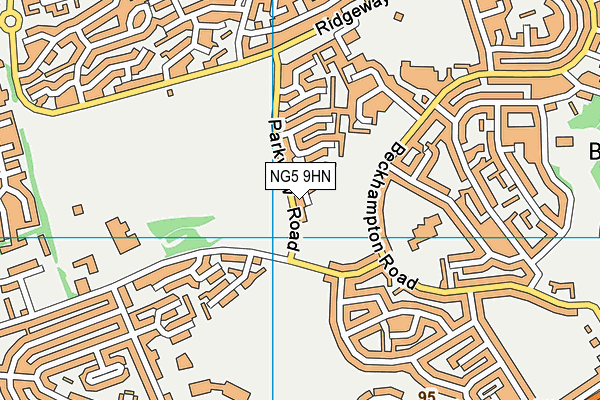 NG5 9HN map - OS VectorMap District (Ordnance Survey)