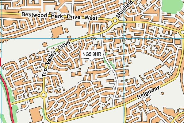 NG5 9HR map - OS VectorMap District (Ordnance Survey)