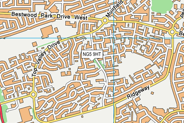 NG5 9HT map - OS VectorMap District (Ordnance Survey)