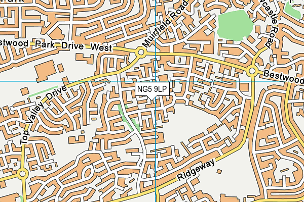 NG5 9LP map - OS VectorMap District (Ordnance Survey)