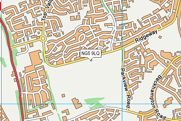 NG5 9LQ map - OS VectorMap District (Ordnance Survey)