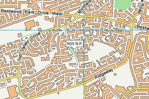 NG5 9LR map - OS VectorMap District (Ordnance Survey)