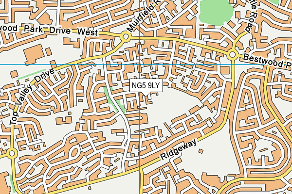 NG5 9LY map - OS VectorMap District (Ordnance Survey)