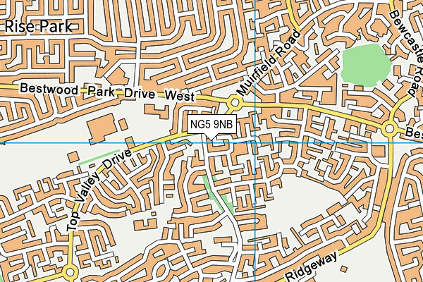 NG5 9NB map - OS VectorMap District (Ordnance Survey)