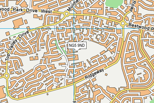 NG5 9ND map - OS VectorMap District (Ordnance Survey)