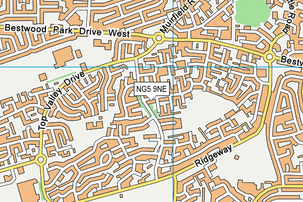 NG5 9NE map - OS VectorMap District (Ordnance Survey)