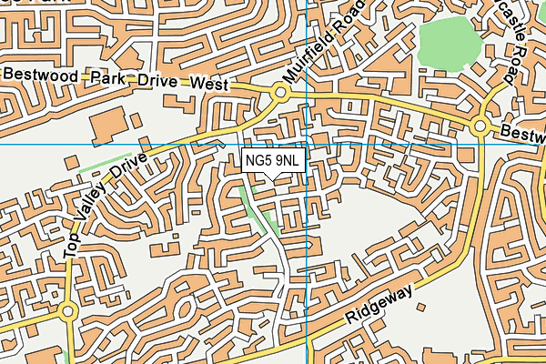 NG5 9NL map - OS VectorMap District (Ordnance Survey)