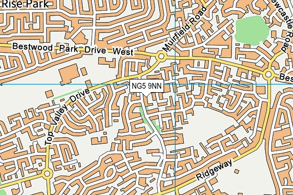 NG5 9NN map - OS VectorMap District (Ordnance Survey)