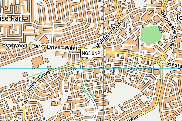 NG5 9NP map - OS VectorMap District (Ordnance Survey)