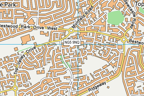 NG5 9NQ map - OS VectorMap District (Ordnance Survey)