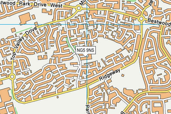 NG5 9NS map - OS VectorMap District (Ordnance Survey)