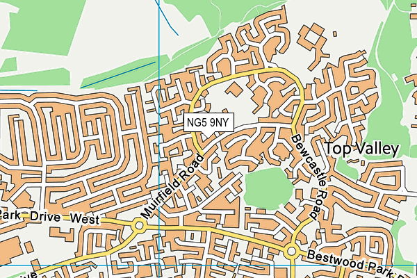 NG5 9NY map - OS VectorMap District (Ordnance Survey)