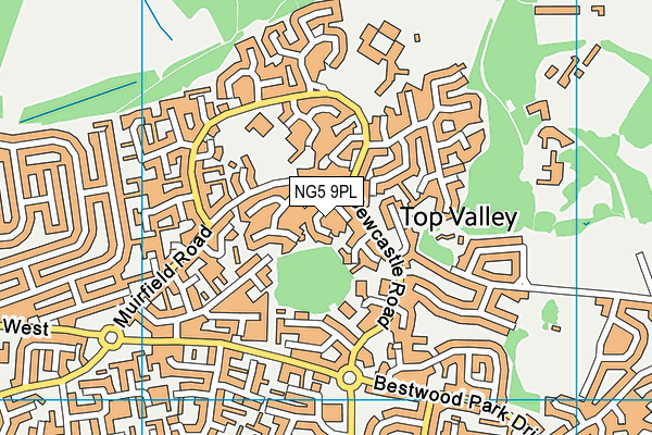 NG5 9PL map - OS VectorMap District (Ordnance Survey)
